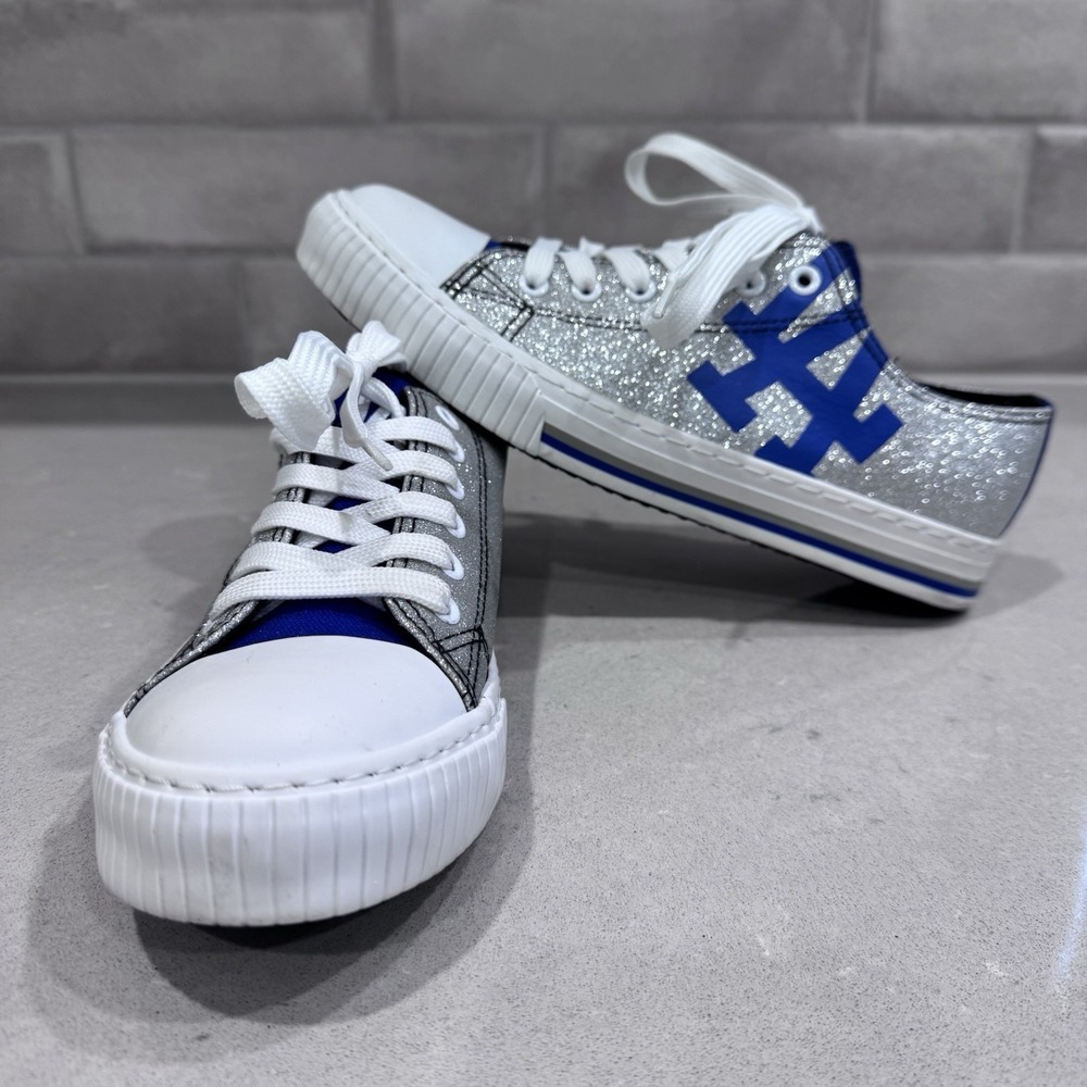 Los Angeles Dodgers Foco Women's SZ 6 Shoes Glitter Low Top Preowned, Baseball